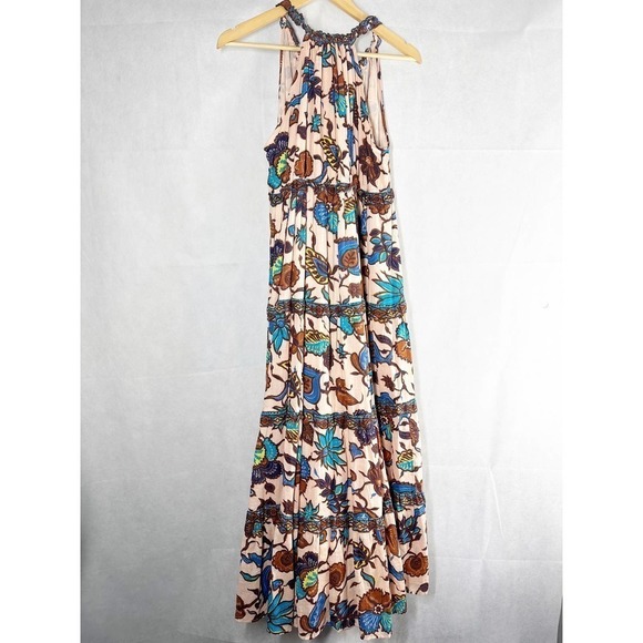 Anthropologie Love The Label Boho Printed Maxi Dress Size Small - Picture 2 of 10
